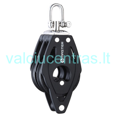 Master dvigubas pasukamas blokas su kilpa ir šekeliu 75mm